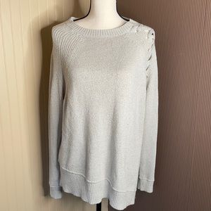 Lush gray sweater size medium side split